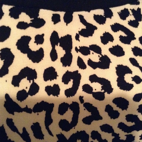 Animal Print and Black Knit Cutaway Dress - Picture 5 of 7